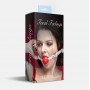 Кляп силіконовий Feral Feelings Silicon Ball Gag White/Red, білий ремінець, червона кулька