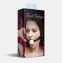 Кляп силіконовий Feral Feelings Silicon Ball Gag Black/White, чорний ремінець, біла кулька