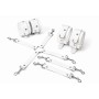 Набор для БДСМ Feral Feelings BDSM Kit 3 White, наручники, поножи, крестовина