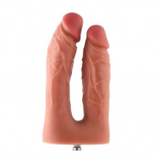 Подвійний фалоімітатор для секс-машин Hismith Silicone Double Penetrator Dildo, система KlicLok