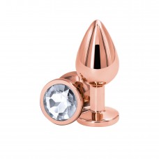 Анальна пробка NS Novelties Rear Assets - Rose Gold - Medium - Clear