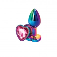 Анальна пробка NS Novelties Rear Assets - Multicolor Heart - Small - Pink