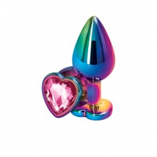 Анальна пробка NS Novelties Rear Assets - Multicolor Heart - Medium - Pink