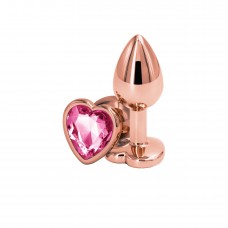 Анальна пробка NS Novelties Rear Assets - Rose Gold Heart - Small - Pink