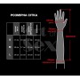 Вінілові мітенки Art of Sex - Lora довгі, розмір L, колір чорний з ефектом мокрого оксамиту