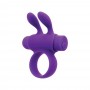Эрекционное виброкольцо S Pleasures Premium Rabbit Ring фиолетовое, со съемной вибропулей и ушками