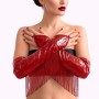 Вінілові мітенки Art of Sex - Lerona, розмір M, колір червоний