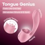 Вагінально-кліторальний вібратор Satisfyer Tongue Genius з язичком