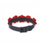 Ошейник с поводком Liebe Seele Flower Rhythm - Black and Red Leather Flowers collar with Leash
