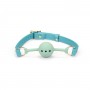 Кляп Liebe Seele Blue Lamb Leather Ball Gag with Velvet Lining