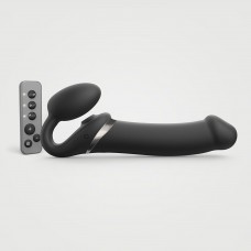 Безремневой вибрострапон с вакуумной стимуляцией Strap-On-Me MULTI ORGASM Black XL (мятая упаковка!!!)