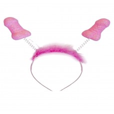 Ободок с антеннами-пенисами Diverty Sex Pink