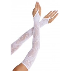 Митенки Leg Avenue Floral Net Extra Long Gauntlet Arm Warmers White One Size