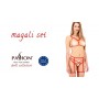 Комплект білизни MAGALI SET OpenBra red S/M - Passion Exclusive: стрепи: ліф, трусики та пояс