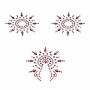 Пестіс із кристалів Petits Joujoux Gloria set of 3 - Black/Red, прикраса на груди та вульву
