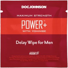 Пролонгуюча серветка Doc Johnson Power+ Delay Wipe For Men з екстрактом йохімбе