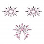 Пестіс із кристалів Petits Joujoux Gloria set of 3 - Black/Pink, прикраса на груди та вульву