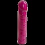 Фалоімітатор Doc Johnson Radiant Gems 8 Inch Fuchsia, діаметр 4,3см, антибактеріальний ПВХ