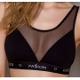 Топ із прозорою вставкою Passion PS002 TOP black, size M