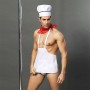 Мужской эротический костюм повара 'Умелый Джек' S/M: слипы, фартук, платок и колпак