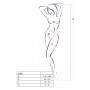 Бодистокінг Passion BS033 white, сукня-сітка на бретелях, прозора