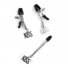 Затискачі для сосків та клітора Art of Sex - Nipple and clit clamps KISS