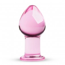 Рожева анальна пробка зі скла Gildo Pink Glass Buttplug No. 27