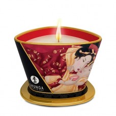 Масажна свічка Shunga Massage Candle - Sparkling Strawberry Wine (170 мл) з афродизіаками