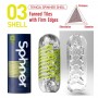 Мастурбатор Tenga Spinner 03 Shell з пружною стимулюючою спіраллю всередині, пружна спіраль