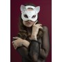 Маска кішечки Feral Feelings - Catwoman Mask, натуральна шкіра, біла