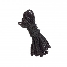 Джутова мотузка BDSM 8 метрів, 6 мм, колір чорний