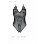 Боді Passion Ursula Body black S/M, з ажурним декором та відкритим кроком