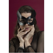 Маска кошечки Feral Feelings - Kitten Mask, натуральная кожа, черная
