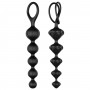 Набір анальних намиста Satisfyer Beads Black, силікон, макс. діаметр 3,3см і 3,5см