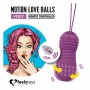 Вагінальні кульки з перловим масажем FeelzToys Motion Love Balls Foxy з пультом ДК, 7 режимів