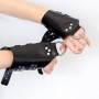 Манжети для підвісу за руки Kinky Hand Cuffs For Suspension із натуральної шкіри, колір чорний