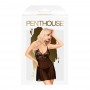 Міні-сукня з мереживним ліфом та стрінгами Penthouse - Bedtime Story Black S/M