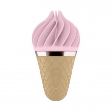 Мороженка спиннатор Satisfyer Lay-On - Sweet Treat Pink/Brown, 10 режимів роботи, водонепроникна