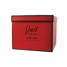 Подарунка коробка Just for you червона, L - 25х22х18 см