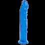 Фалоімітатор Doc Johnson Jelly Jewels Dong & Suction Cup Blue, діаметр 3,6см, антибактеріальний ПВХ