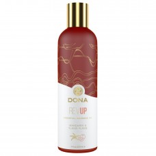 Натуральне масажне масло DONA Rev Up - Mandarin & Ylang YIang (120 мл) з ефірними оліями