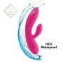 Гнучкий вібратор кролик із двома моторами FeelzToys Lea Rabbit Vibrator Rubine Red