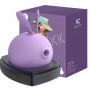 Вакуумний кліторальний стимулятор з вібрацією KisToy Miss KK Purple