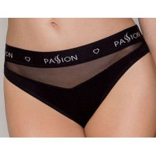 Трусики з прозорою вставкою Passion PS006 PANTIES black, size XL