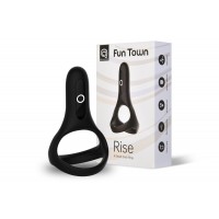 Подвійне ерекційне кільце Magic Motion Fun Town Rise Black, керування зі смартфона